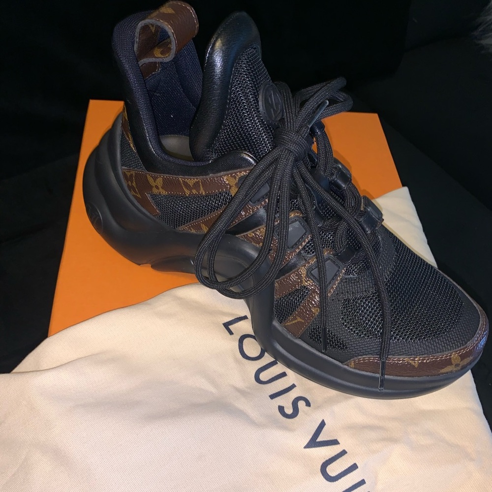 Louis Vuitton Black and Brown Sneakers
